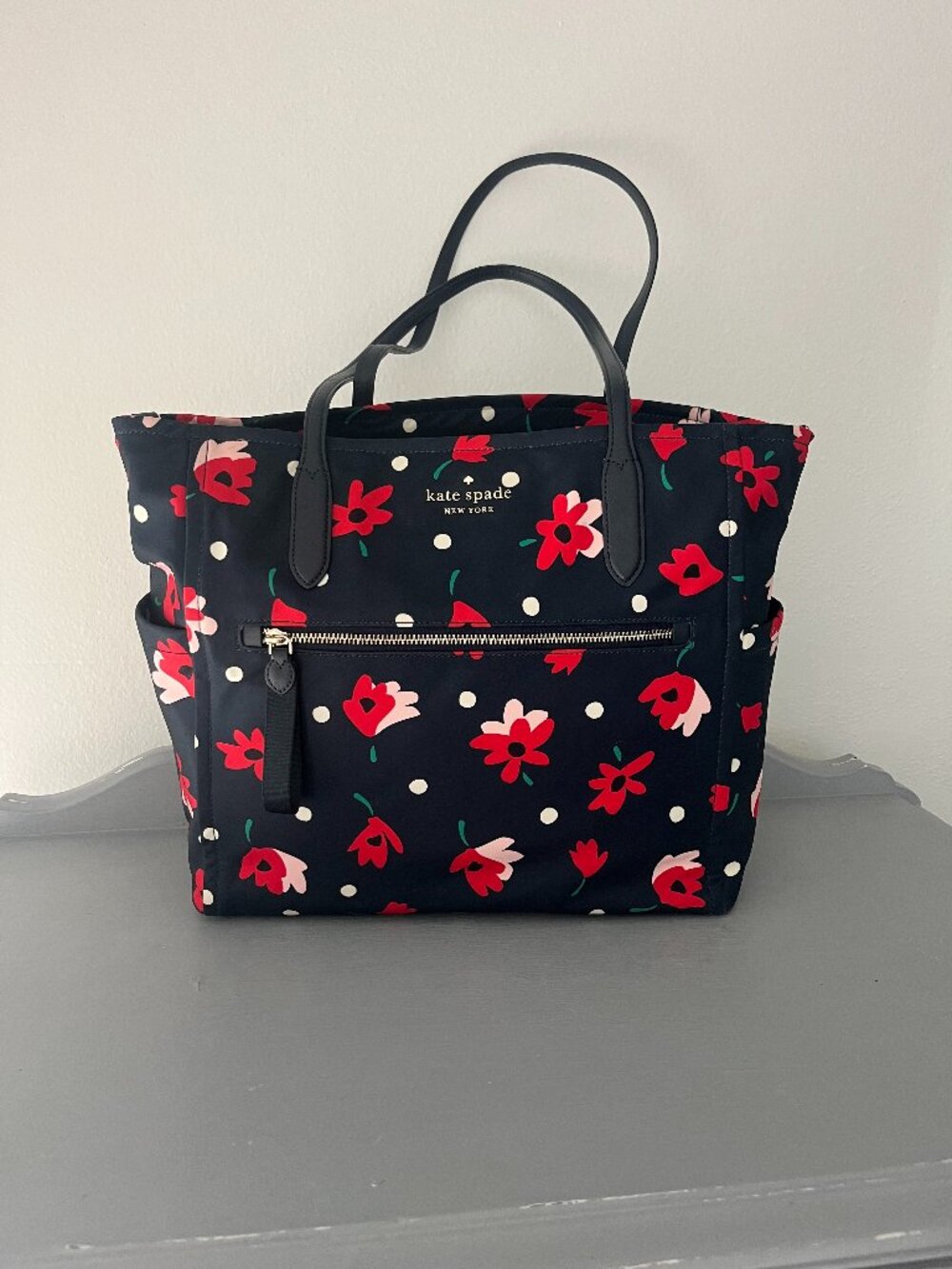 Authentic Kate Spade Whimsy Floral Print Nylon Chelsea Tote Bag